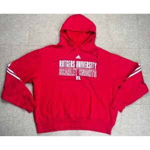 Adidas NCAA Rutgers‎ University Scarlet Knights Long Sleeve Hoodie Size 2XL